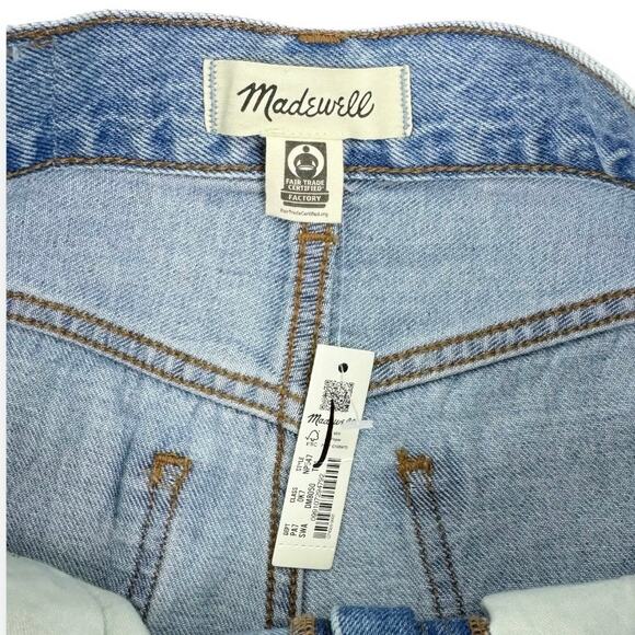 Madewell Jean Womens 24 Tall Blue Baggy Straight Leg Raw Slit Side Leg Hem - Picture 5 of 16